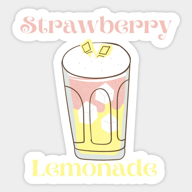 Strawberry lemonade frappe Sticker by LukjanovArt